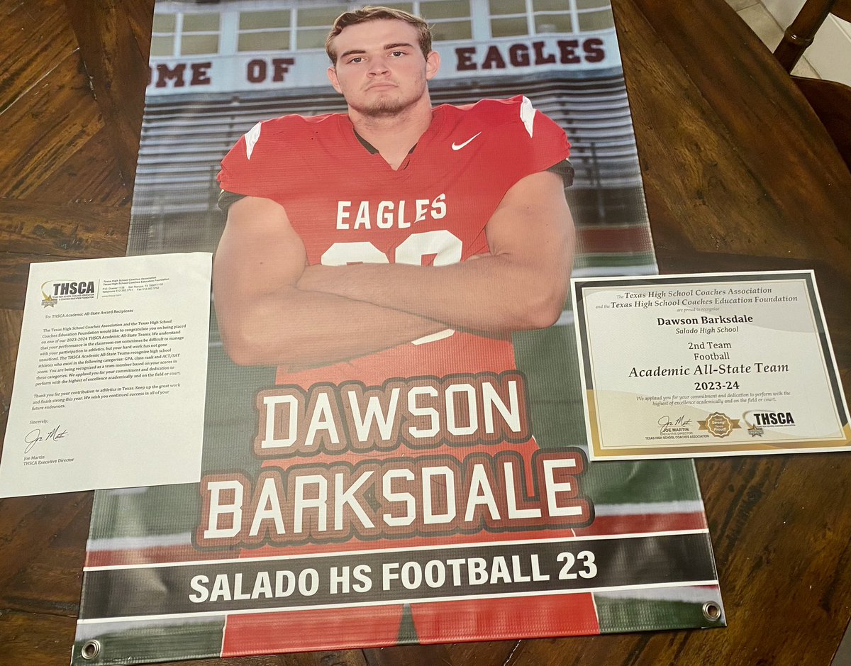 2nd team all district 
Academic Allstate Team
<a href="/coachwesterberg/">coach westerberg</a> <a href="/Salado_Football/">Salado Eagle Football</a> #recruitsalado #Classof2024 #senior