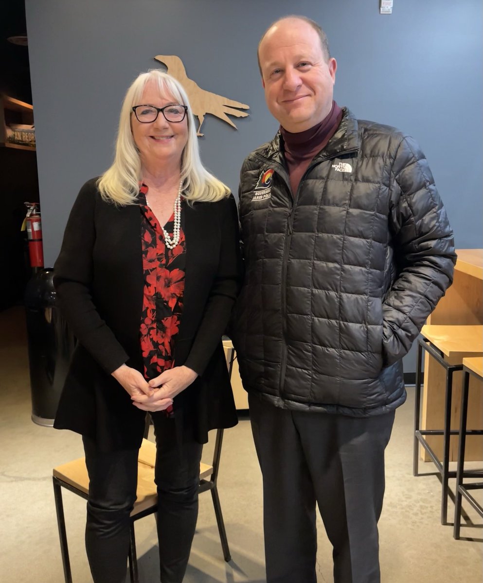 Productive discussion today with Gov. Jared Polis at a local coffee shop, a wonderful end to a very busy day of stake-holding. I really appreciated the opportunity to chat with @GovofCO -our state’s chief executive- about the upcoming session.