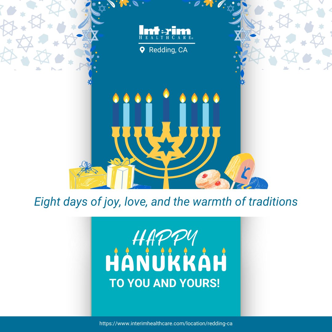 #Interim #Healthcare wishes all of you a very Happy #Hanukkah! Let’s keep the Menorah lighted and express gratitude for our humble victories. 

#hanukkah2023 #happyhanukkah #hanukkahparty #homecare #redding #reddingca #california #usa