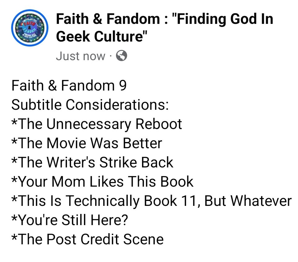 A New Song Faith & Fandom 180