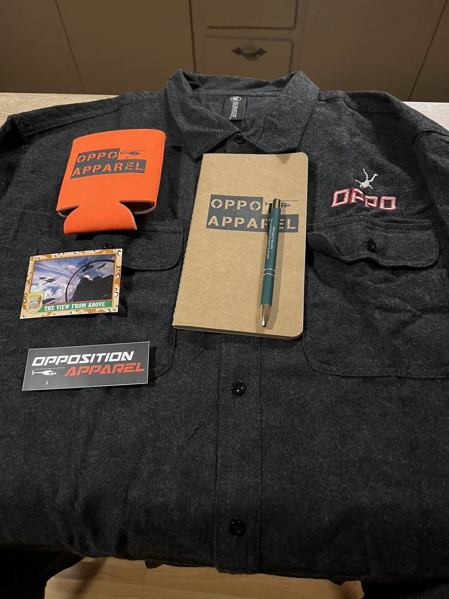 Airdrop from @TheRealOppo @OppoApparel. The shirt is amazing. The extra goodies are 🤌🤌🤌