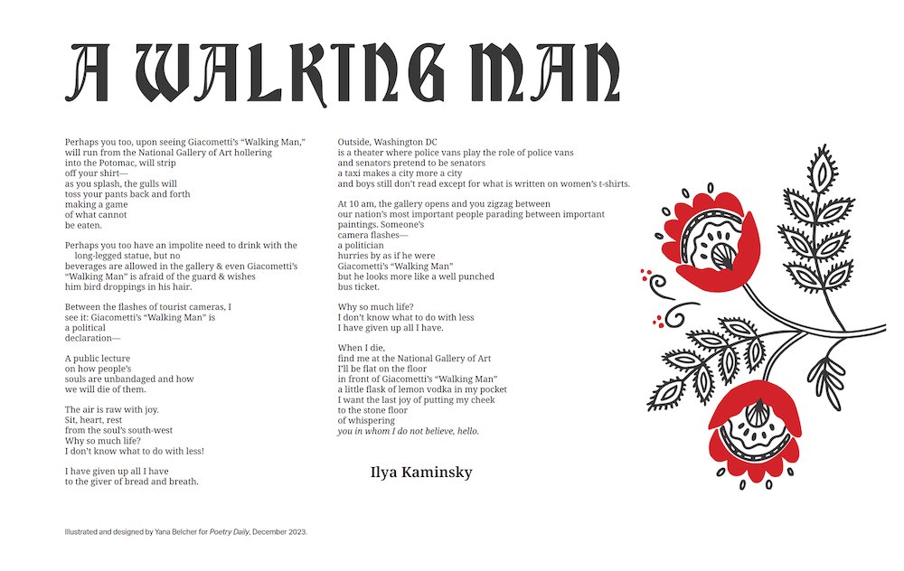 Peter Streckfus (@peterstreckfus) on Twitter photo Thrilled about these two broadsides of a new poem from <a href="/ilya_poet/">Ilya Kaminsky</a> —a fundraiser for <a href="/Poetry_Daily/">Poetry Daily</a>
poems.com/support/ Thrilled about these two broadsides of a new poem from <a href="/ilya_poet/">Ilya Kaminsky</a> —a fundraiser for <a href="/Poetry_Daily/">Poetry Daily</a>
poems.com/support/