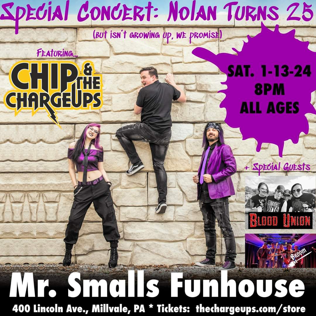 Just announced! The first <a href="/thechargeups/">Chip & The Charge Ups</a> concert of 2024!