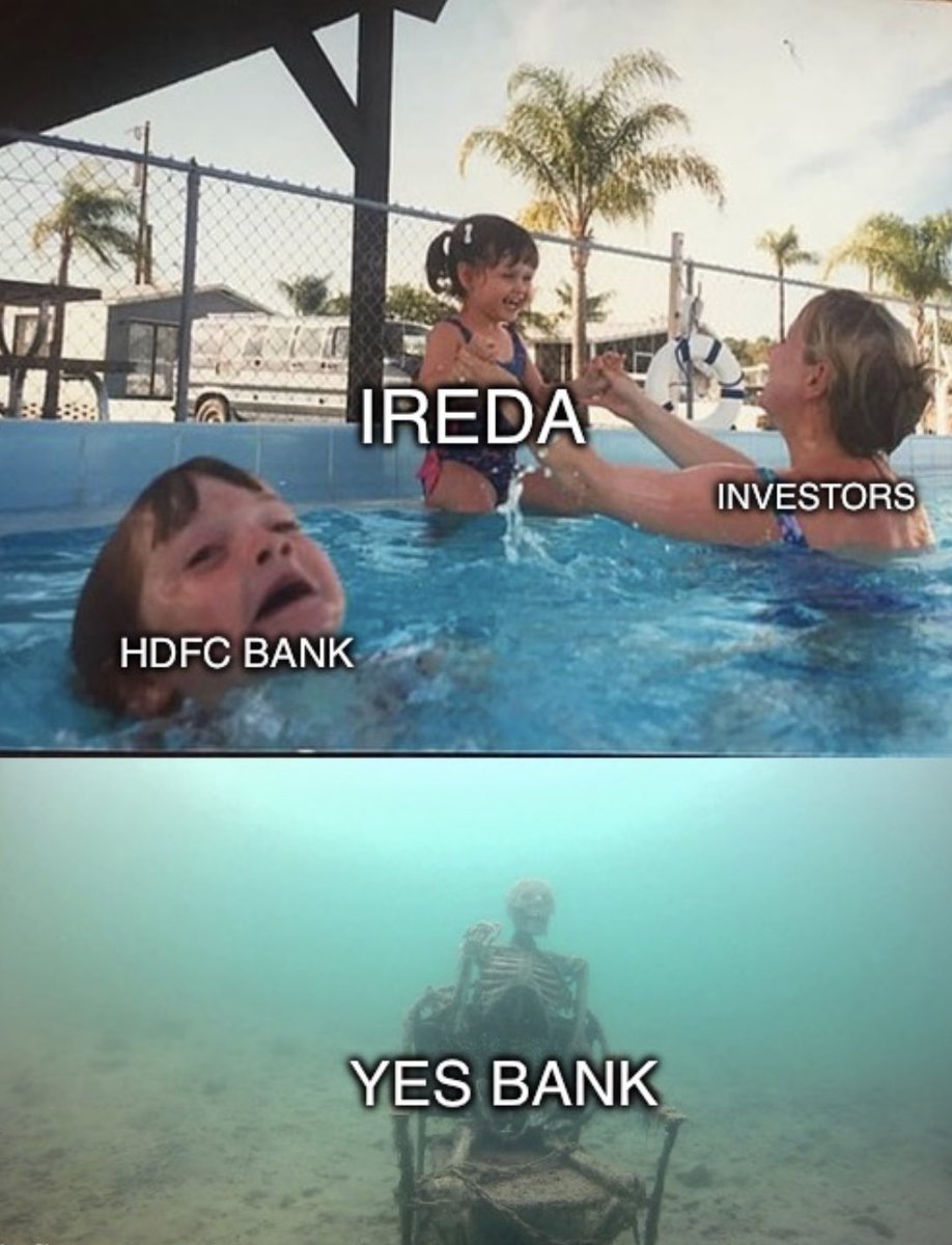 #IPO #IPOAlert #FinanceMeme 

#IREDA 
#HDFCBANK 
#YesBank