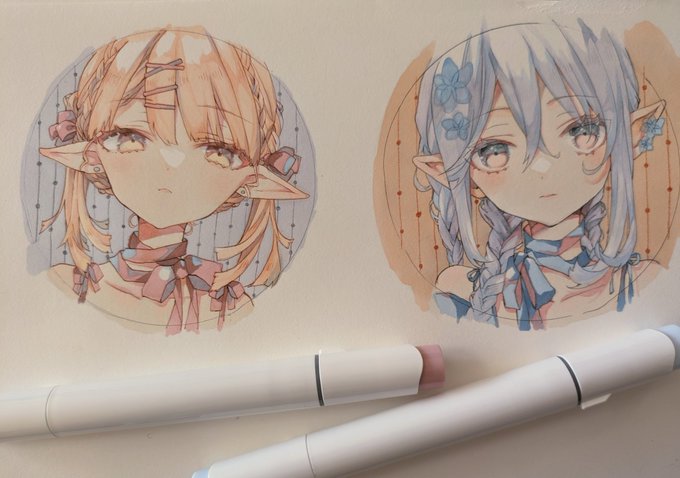 「marker (medium) pencil」 illustration images(Latest)