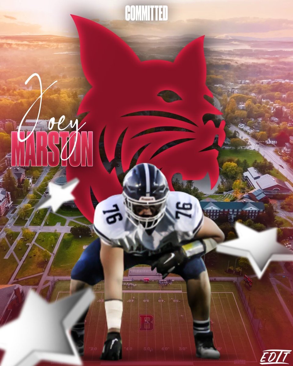 JoeyMarston76's tweet image. After great conversations with @Cats_CoachCoyne and @CoachWatrous, I am extremely excited to announce that I am committed to the admissions process at Bates College! Roll Bobcats!