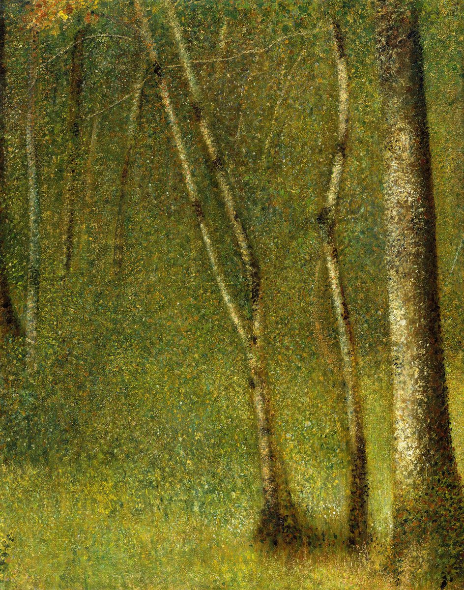 The Forest at Pontaubert (1881)_Georges Seurat

#GeorgesSeurat #art