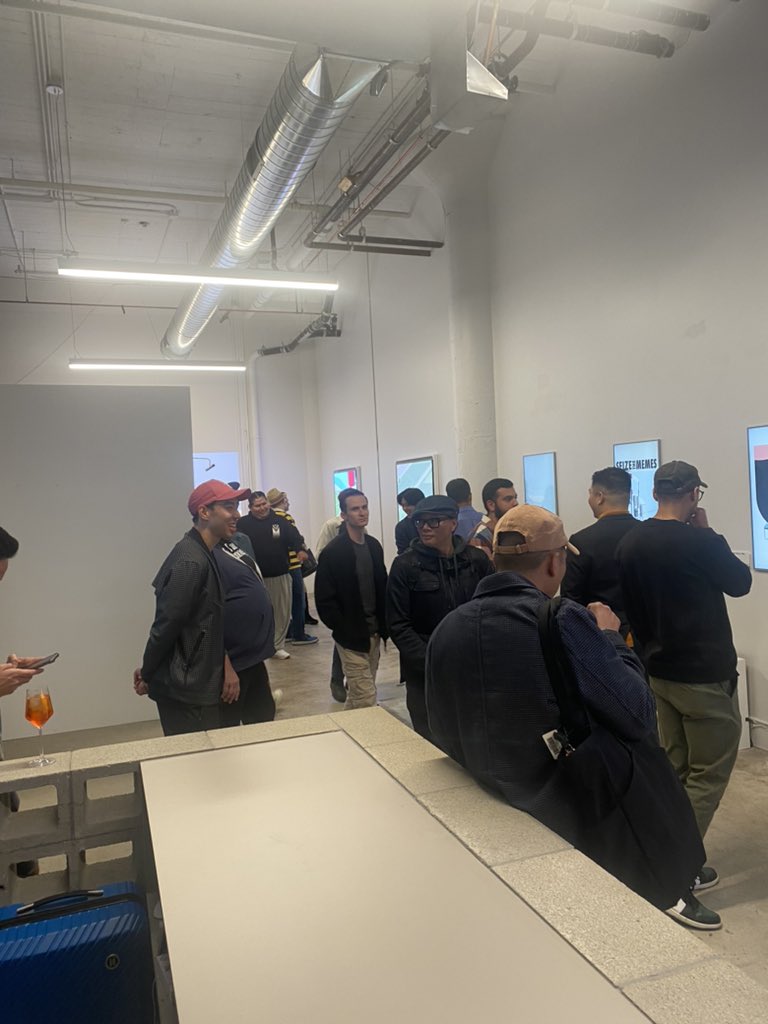 At the <a href="/GrantYun2/">Grant</a> opening in LA… at <a href="/proof_xyz/">PROOF</a> Foundry by Proof. Very nice turn out! The walls look killer! #foundrybyproof #grantyun