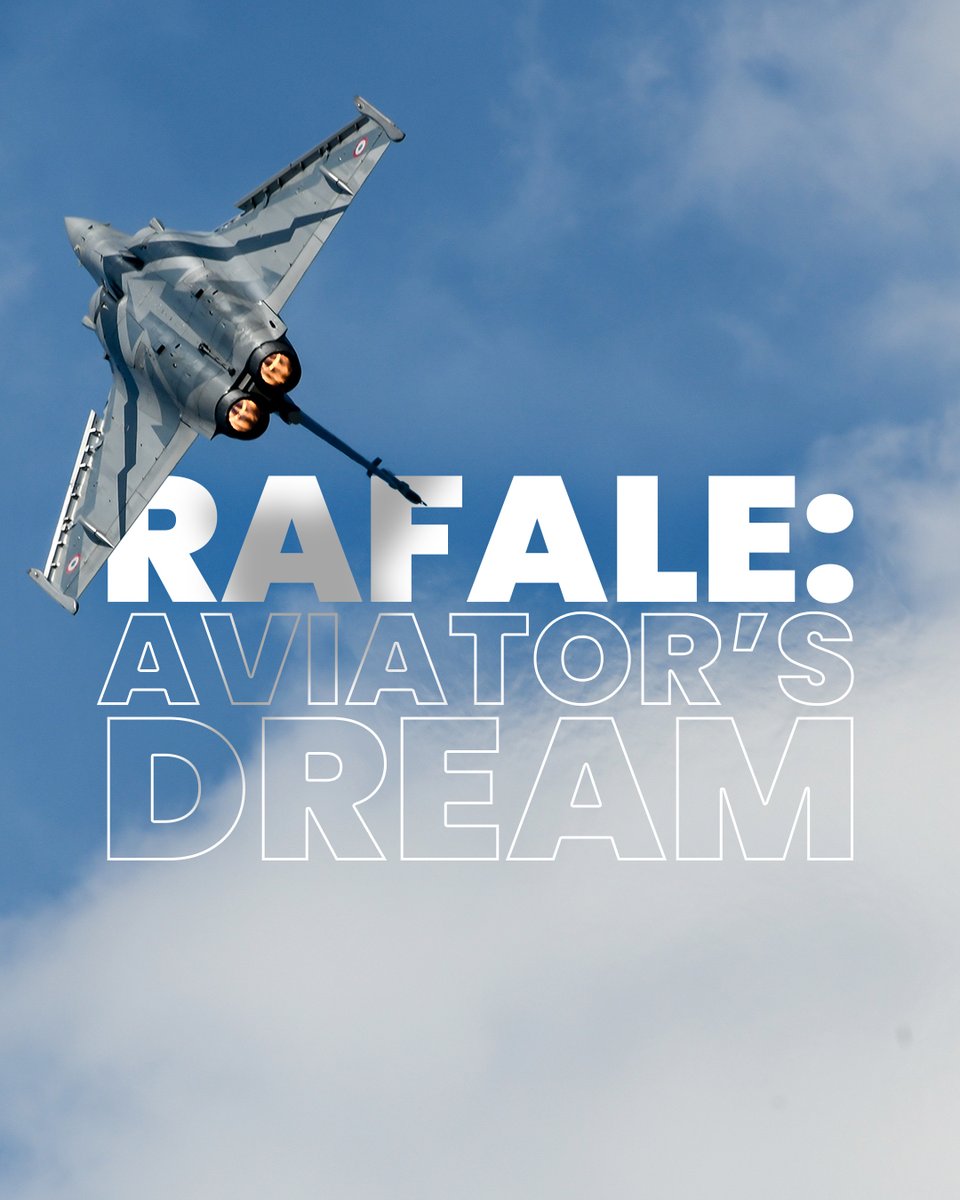 Celebrating the #Rafale: Aviator's dream! 🛩️ The Rafale, a symbol of precision, power, and unmatched versatility, takes center stage today. As we salute this aerial marvel, we also salute the visionaries and aviators who have made it soar to greatness. 🎖️✈️ 🇫🇷 #ParisAirShow