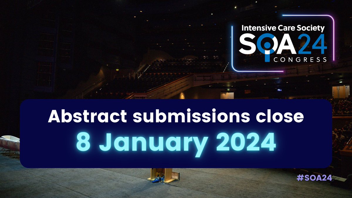 Abstract submissions for #SOA24 close on 8 January, so you’ve got one more month to get yours in. Head to ics.ac.uk/soa to find out more about each category and how you can showcase your work.