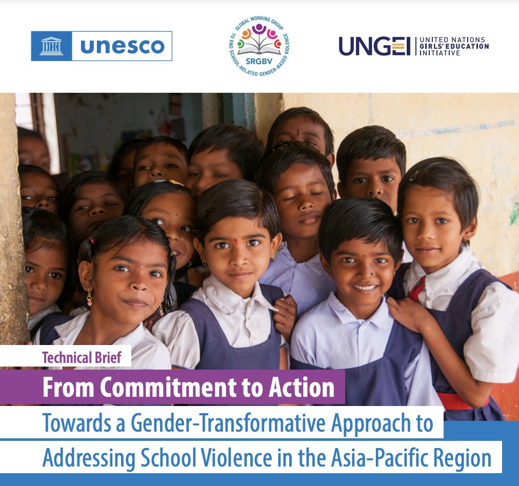 UNGEI's tweet image. Gender norms play a pivotal role in shaping school violence. This newly published technical brief delves into how addressing these norms can create safer educational spaces in the Asia-Pacific region ⮕  📚ow.ly/L3T650Qi9xn

#TransformativeEducation #EndSRGBV