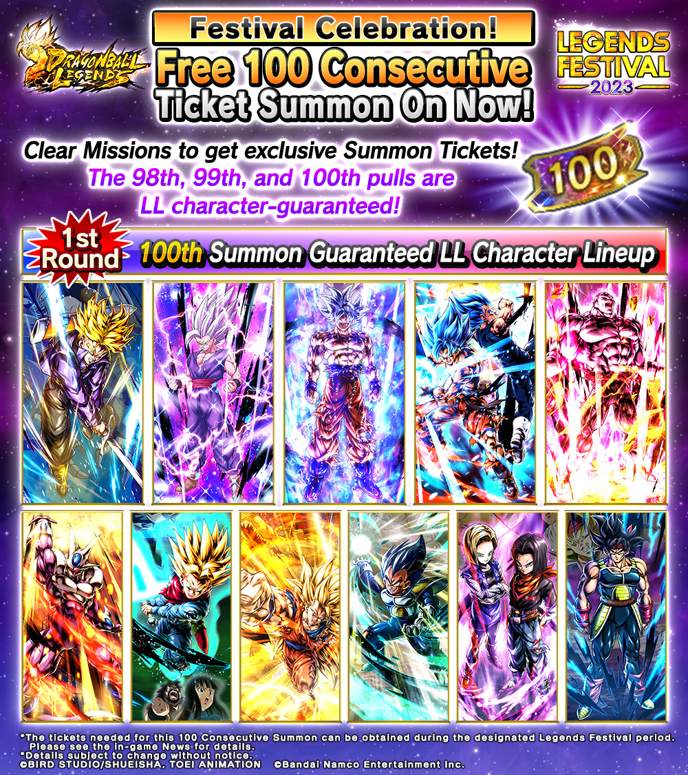 Dragon Ball Legends - [70 Million Users Worldwide! 1 LEGENDS LIMITED  Guaranteed Summon On Now!] One LEGENDS LIMITED character guaranteed in  this Consecutive Summon! You can play it up to 5 times!