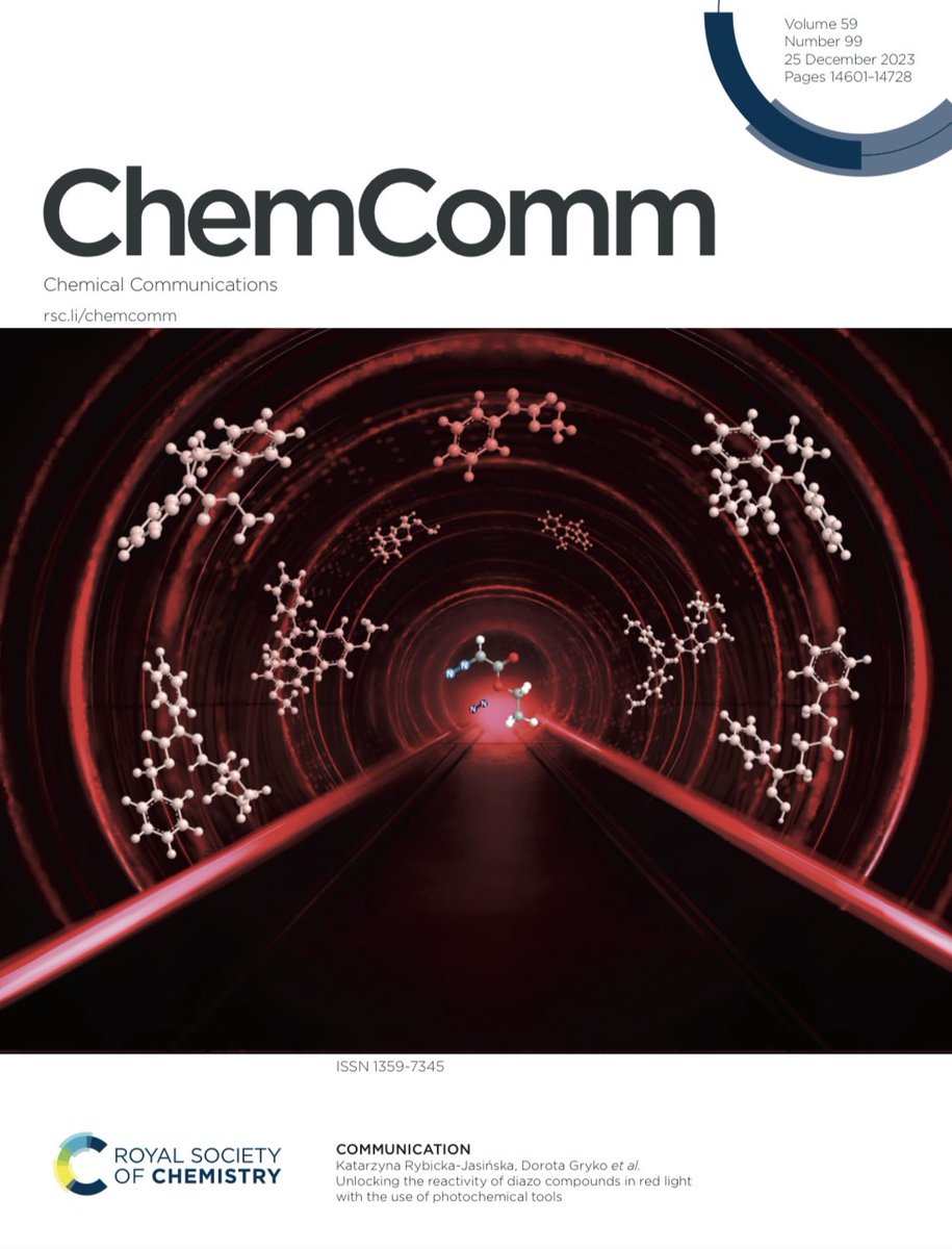 Have you seen our red tunnel on the cover of @ChemCommun?! “Unlocking the reactivity of diazo compounds on red light with the use of photochemical tools”
