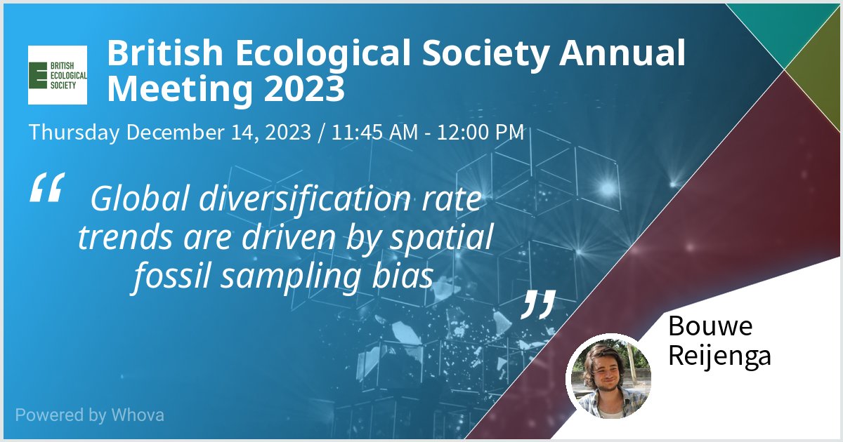I am speaking at BES 2023. Slightly longer time-scale than usual. Lots of intersection on studying spatial diversity patterns and temporal turnover, though. Please join me on Thursday! #BES2023