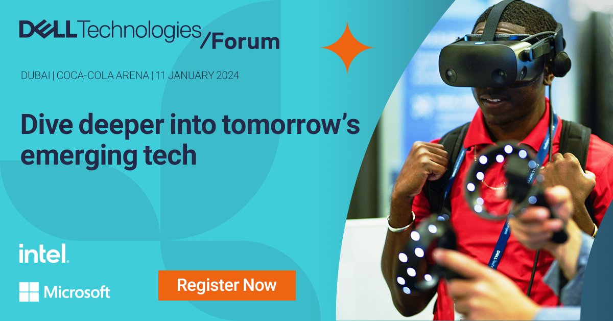 ❇️Delve into #DellTech's key solutions and product offerings across #Multicloud and as-a-Service, Future of Work, Modern Data Infrastructure, Edge, and Security at #DellTechForum #Dubai! Join our experts on 🗓️Jan 11 to lead the charge into the future➡️dell.to/3Tj414U