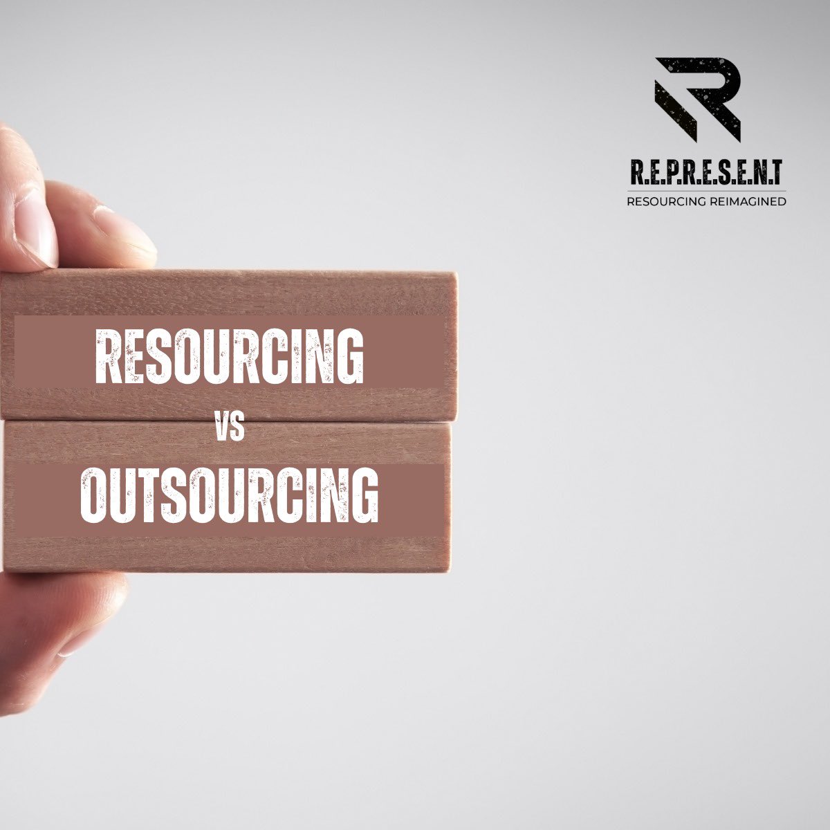 Resourcing: In-house expertise, control, cultural cohesion, quality assurance, and long-term value  ✅ 

Outsourcing: Short-term cost savings, and reduced administrative burden 

Reimagine what is possible, then R.E.P.R.E.S.E.N.T your future 💥