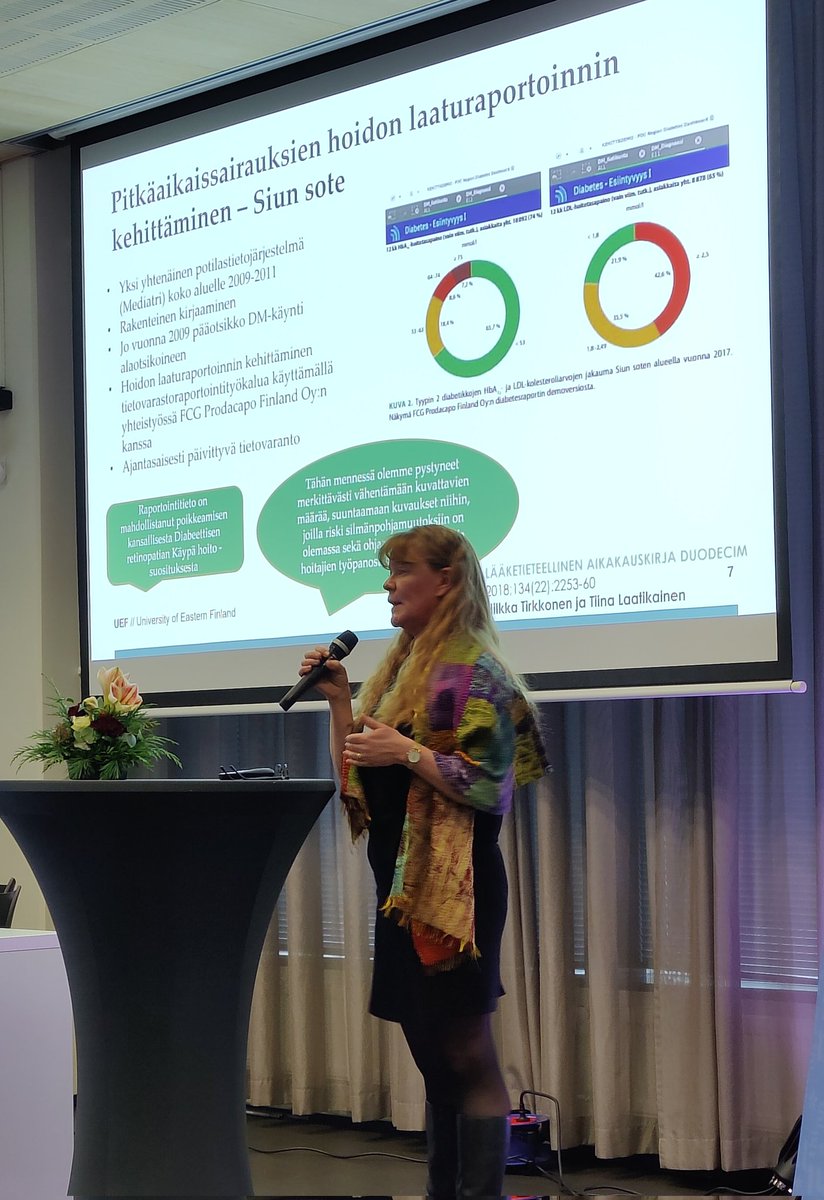 Jonna Salonen (@jonna_codemia) on Twitter photo Tiedon avulla seurantaa ja hoitoa voidaan räätälöidä sopivaksi eri potilasryhmille. Seurantatiedon ansiosta voidaan varmistaa, ettei seurannan keventämisestä ole haittaa. <a href="/tiinalaati/">Tiina Laatikainen</a>'n valaisevana esimerkkinä diabeetikoiden silmänpohjakuvaukset.
#laaturekisterit Tiedon avulla seurantaa ja hoitoa voidaan räätälöidä sopivaksi eri potilasryhmille. Seurantatiedon ansiosta voidaan varmistaa, ettei seurannan keventämisestä ole haittaa. <a href="/tiinalaati/">Tiina Laatikainen</a>'n valaisevana esimerkkinä diabeetikoiden silmänpohjakuvaukset.
#laaturekisterit