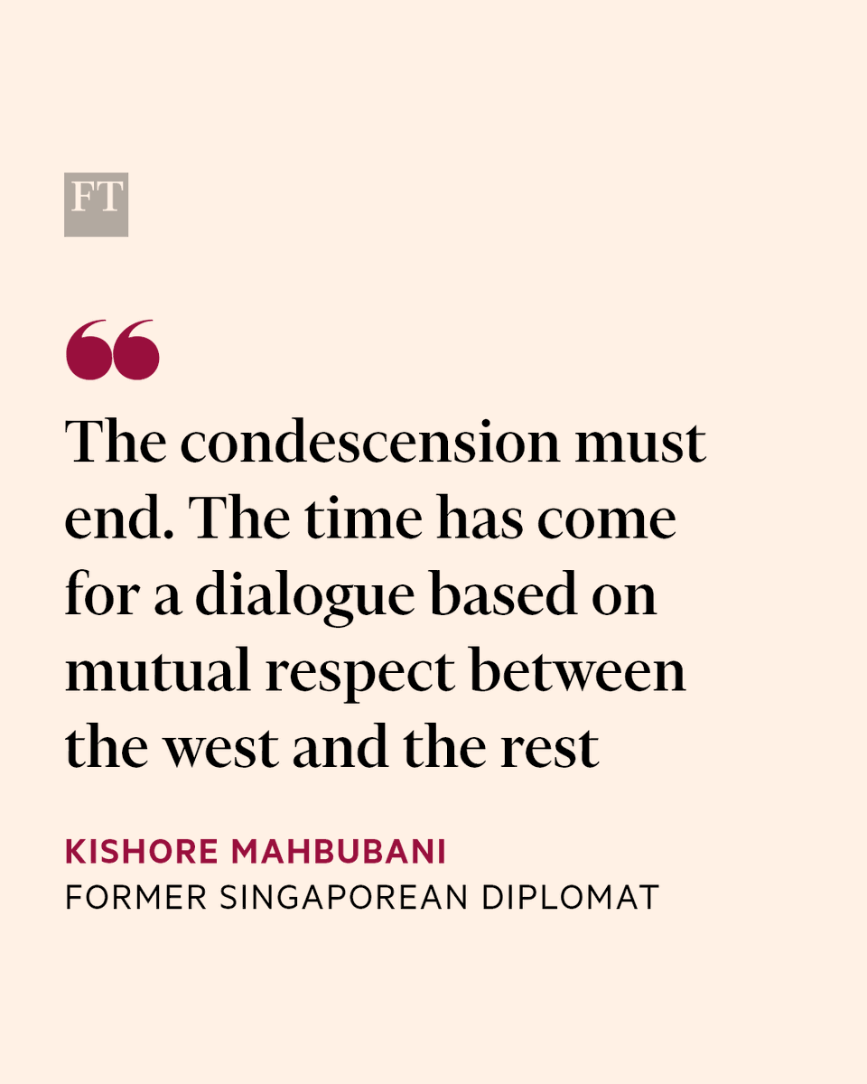 The west is losing the respect of the rest of the world, writes Kishore Mahbubani, Singapore's former permanent representative to the UN on.ft.com/3tgNkMR