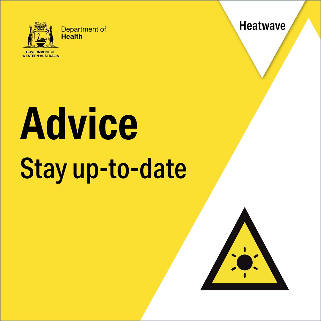 12:53 PM – 13 December 2023: Heatwave ADVICE – STAY INFORMED – for people in the Kimberley region, including the Dampier Peninsula area and the area East and North-East of Derby: bit.ly/3egDhQl