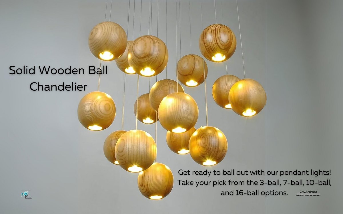 Solid Wooden Ball LED Staircase Chandelier Light. #WoodenChandelier #LEDLighting #StaircaseDecor #HomeLighting #InteriorDesign #ModernChandelier #WoodenDesign #ChandelierLight #UniqueLighting #StaircaseLight 
cityarthub.store/products/woode…