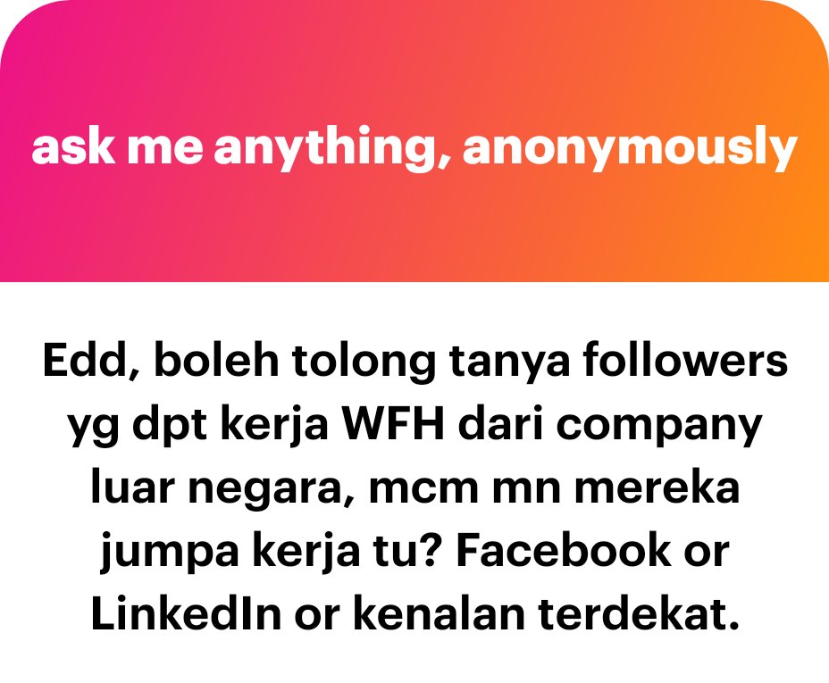 eddthinksdesign's tweet image. LinkedIn ada. Indeed ada. Anon boleh search 'remote jobs' kat profile I.