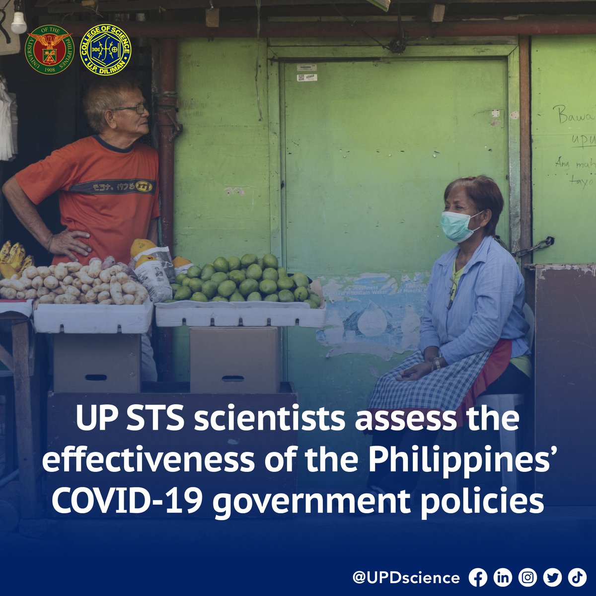 UPDscience's tweet image. 📝 How effective were COVID-19 policies in containing the pandemic and providing support to citizens? This is the question UP Diliman College of Science’s Science, Technology and Society (UPD-CS STS) researchers ventured to answer.

🔗 science.upd.edu.ph/up-sts-scienti…