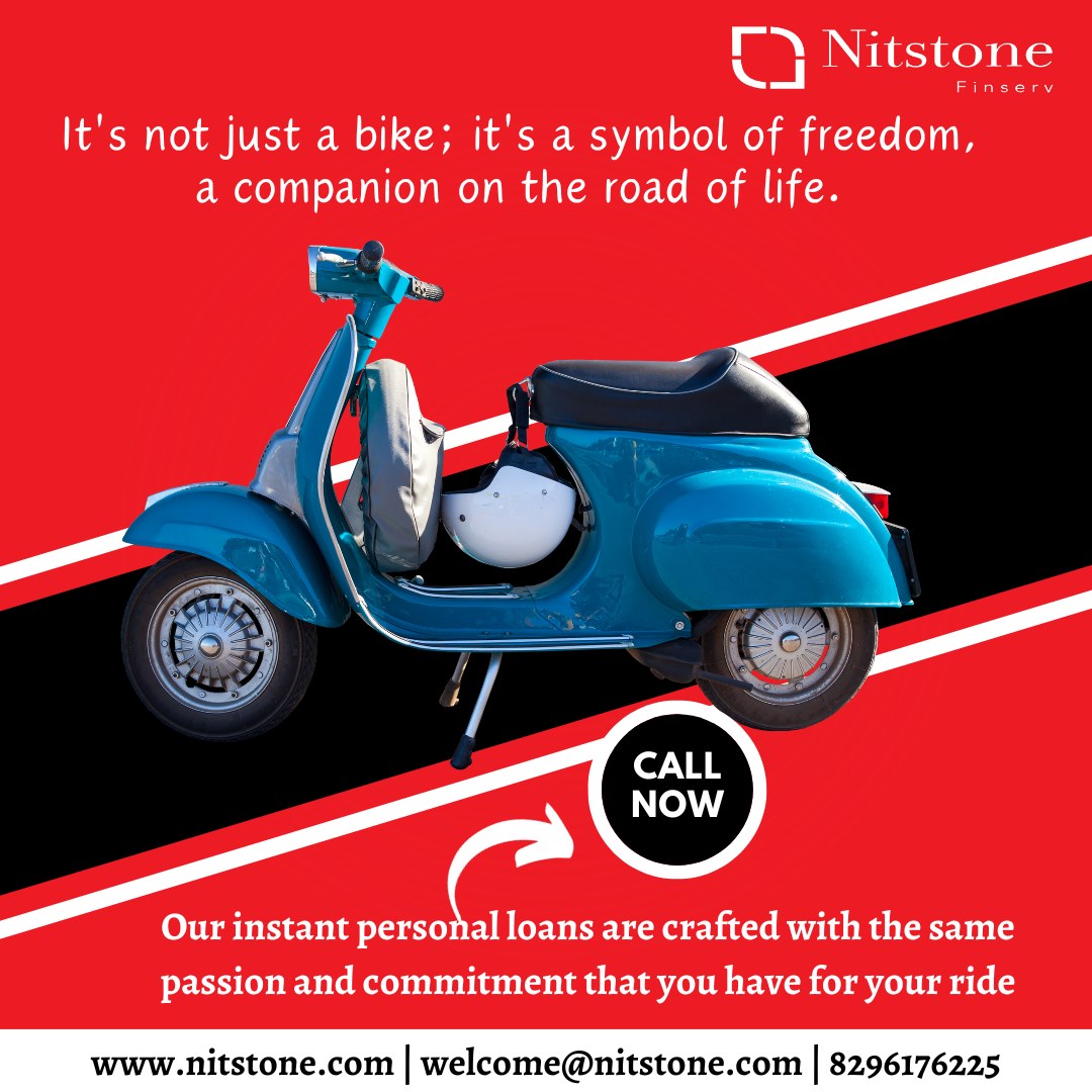 Getting the two-wheeler of your dreams is now easier, faster, and more convenient with Nitstone Finserv.
With an easy application process and quick approval, you can be on your way quicker than ever before.
#BikeLoan #ExploreMore #AffordableRates #TwoWheelerLoan #RideHappy