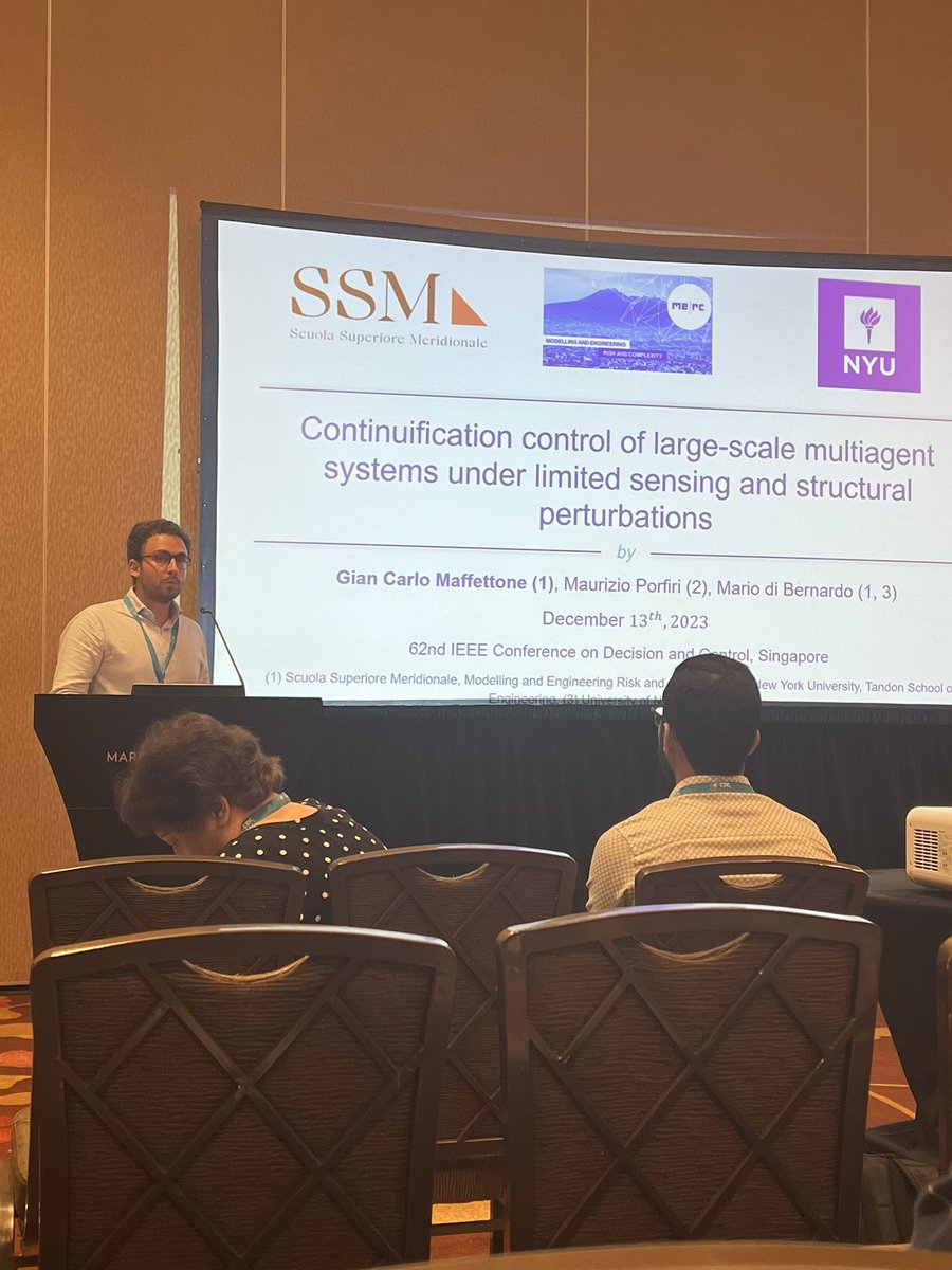 Mario di Bernardo (@mdiberna) on Twitter photo <a href="/GiancarloMaffet/">Gian Carlo Maffettone</a> now presenting our latest work on continuification control of complex systems. Check it out at arxiv.org/pdf/2303.13246… @IEEECDC2023 #CDC2023 <a href="/GiancarloMaffet/">Gian Carlo Maffettone</a> now presenting our latest work on continuification control of complex systems. Check it out at arxiv.org/pdf/2303.13246… @IEEECDC2023 #CDC2023