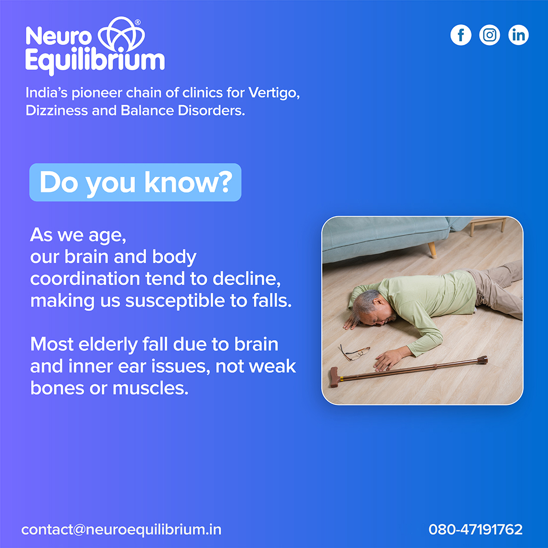#aging leads to a decline in brain-body coordination, increasing chances to falls, primarily attributed to brain and inner ear issues, rather than weak bones or muscles. #bones #muscles #brain #body #elderly #ears #health #healthcare #healthinnovations