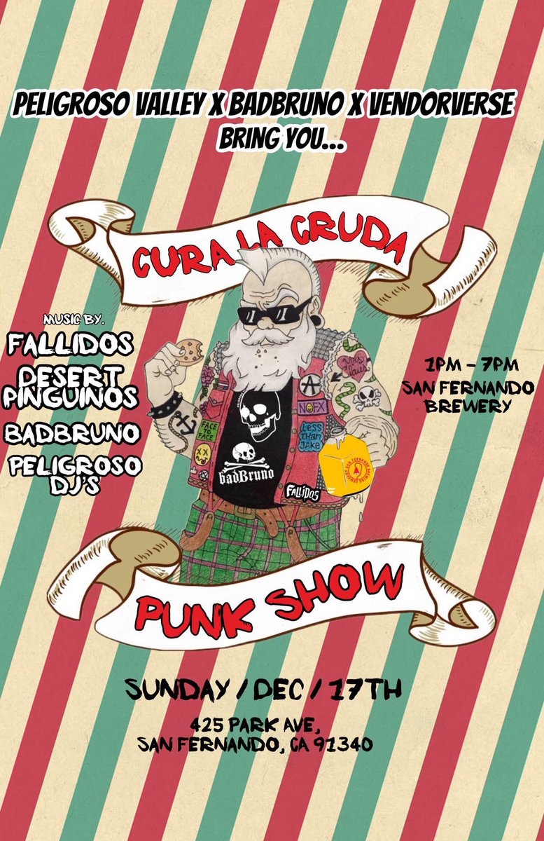 FallidoPunk's tweet image. Éste fin de semana nos vemos en Los Ángeles California con nuestros amigos de @BadBrunoPunk, allá nos vemos 🤠