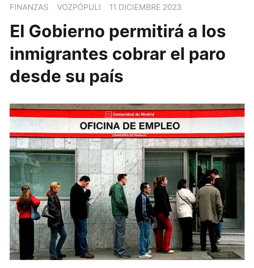 El español a trabajar, el inmigrante a cobrar.

¡Vienen a pagarnos las pensiones!