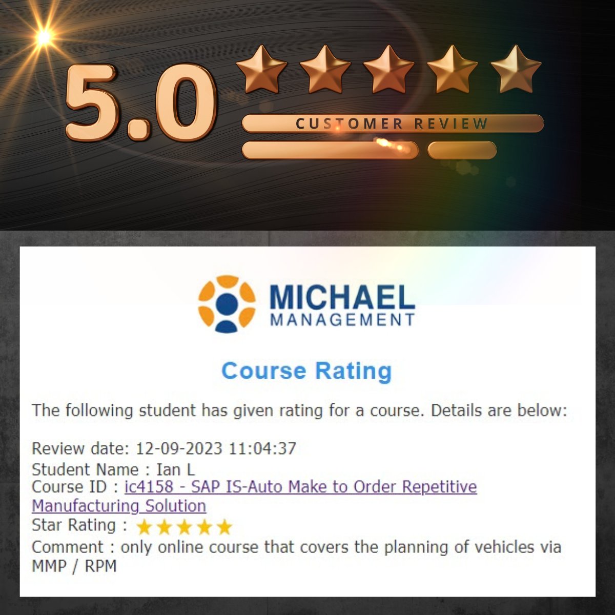 michael_mgmt's tweet image. Are you working in the SAP IS environment? Our students love our Instructors!
#SAPIS Get a monthly subscription to our training library and take all the VMS and SAPIS courses!  zurl.co/4etu