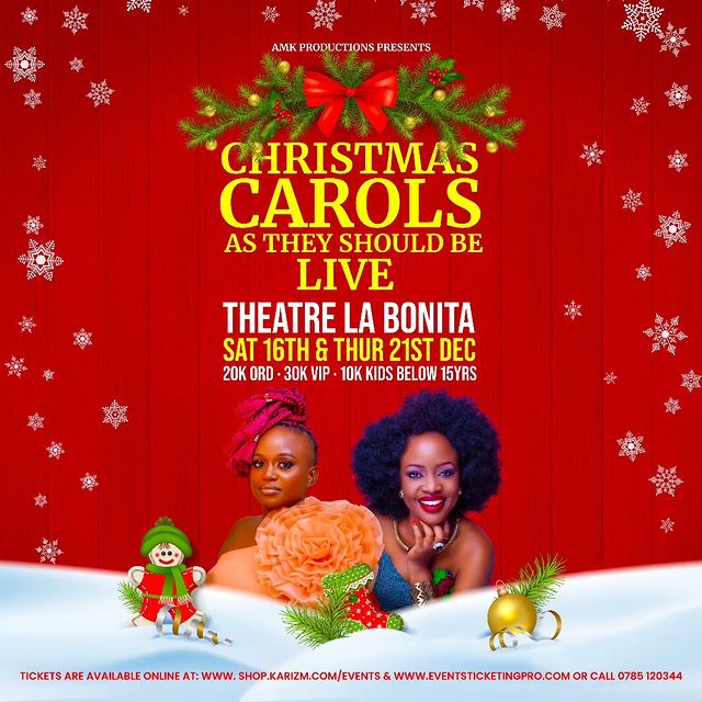 KatoKatendeShow's tweet photo. Catch @SolomeBasuuta @Sandra_Suubi @gvocals_uganda at @TheatreLabonita this Saturday
#ChristmasCarols #JingleBells #DeckTheHalls #FunForTheFamily https://t.co/NvbMLS7JvV