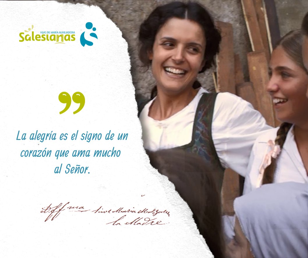Hoy es 13. Madre Mazzarello hoy especialmente, bendice tu trabajo como educador salesiano, Sonríe. #ContigoTodoEsMejor.