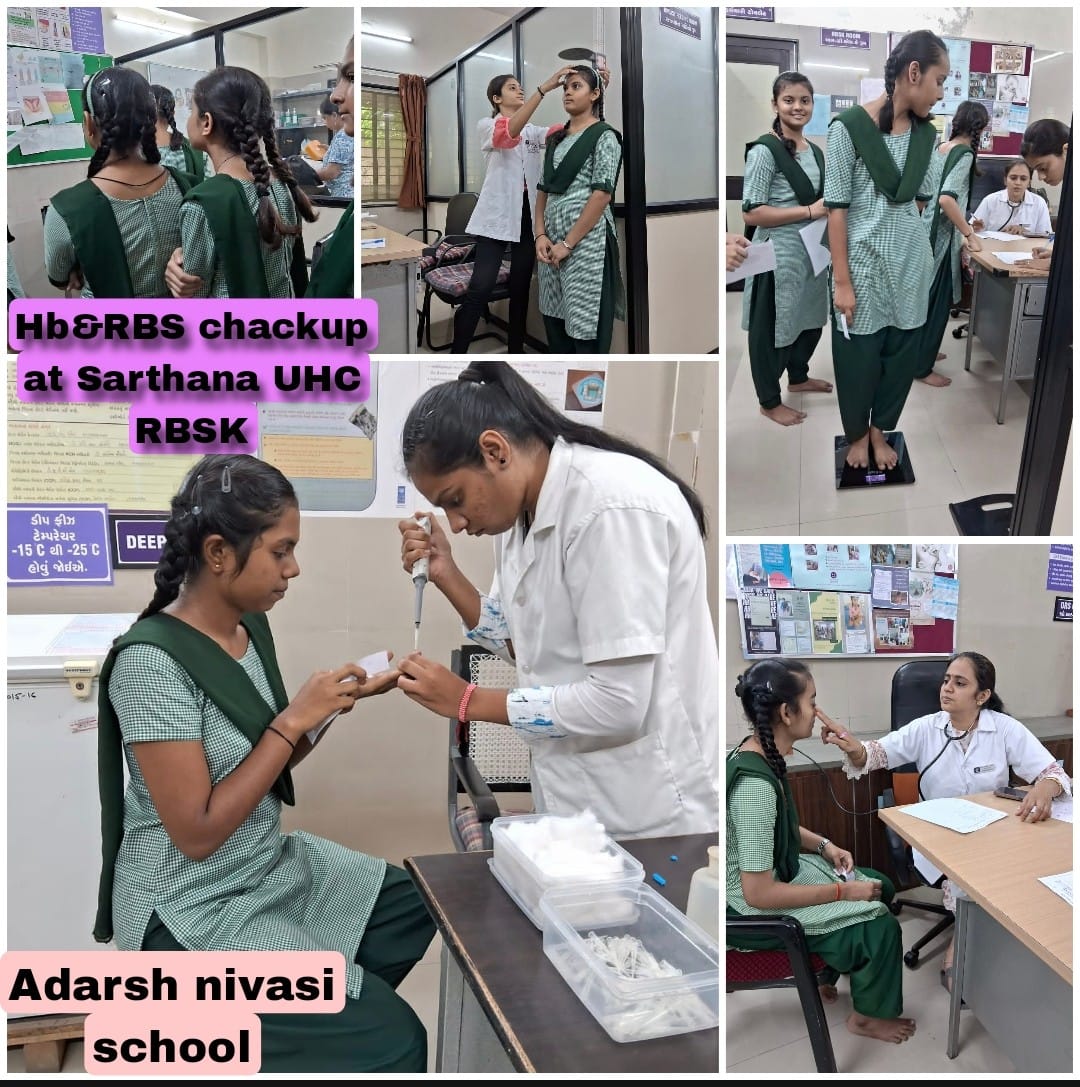 #RastriyaBalaSwasthyaKaryakrm Anemia & Juvenile Diabetes screening #SchoolHealthProgram by RBSK TEAM 0929 Sarthana.
@GujaratSHRBSK @GujaratRbsk @GujHFWDept @NHMGujarat @shapmjayma @MoHFW_INDIA @MoHFW_GUJARAT @PmjayG @MoHUA_India @swachhsurat @MySuratMySMC @OurSMC @SuratSmartCity