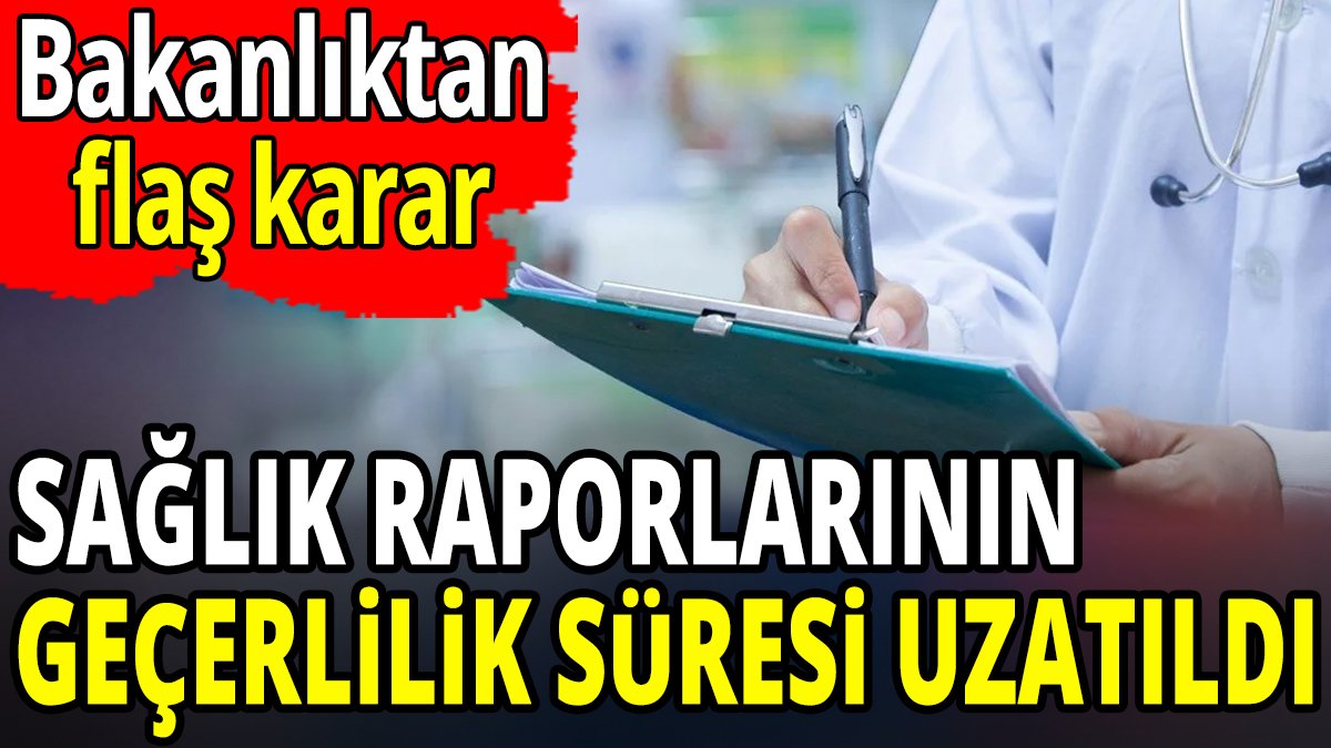 Sağlık raporlarının geçerlilik süresi uzatıldı kamusonhaber.com.tr/saglik-raporla…

#sağlık #sağlıkraporu #fahrettinkoca #SONDAKIKA Resmi Gazete'de