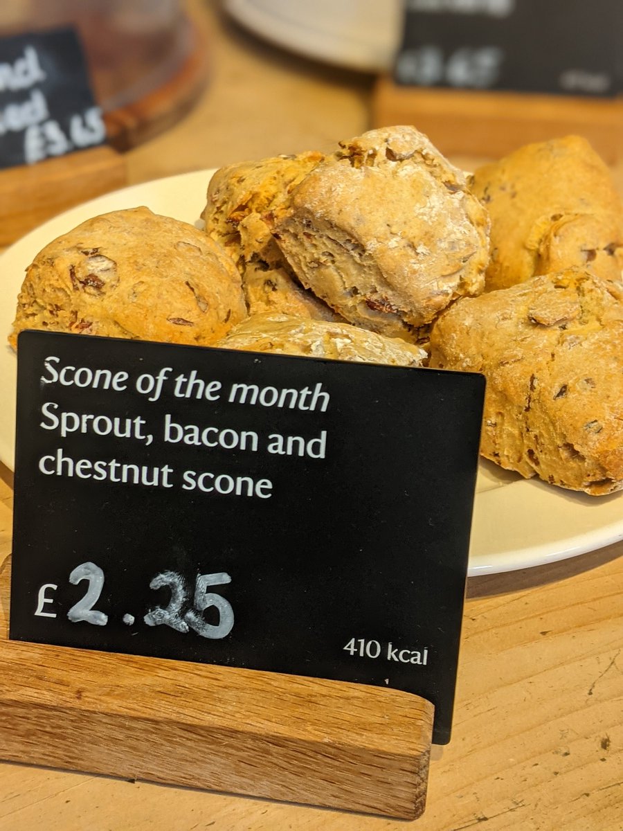 Step aside gingerbread latte... Move to the back mince pie. Make way for December's very festive scone of the month; the sprout, bacon and chestnut. Tried one yet? We'd love to know your thoughts. 
#SproutScone
#Scones
#ChristmasFood
