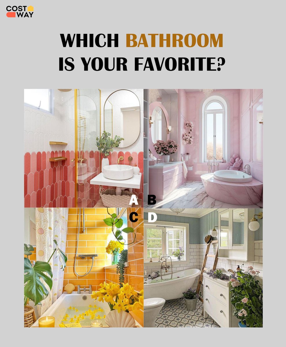 🛁 Which bathroom is your favorite?

#bathroominspiration #dreambathroom #homedecore