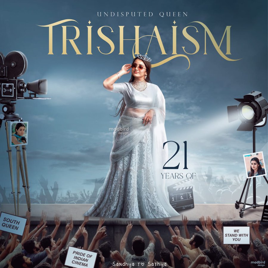 21 👑 🆈🅴🅰🆁🆂 🅾🅵 🆃🆁🅸🆂🅷🅰

#21YearsOfSouthQueenTrisha
@trishtrashers 💙
#Trisha #Trishakrishnan