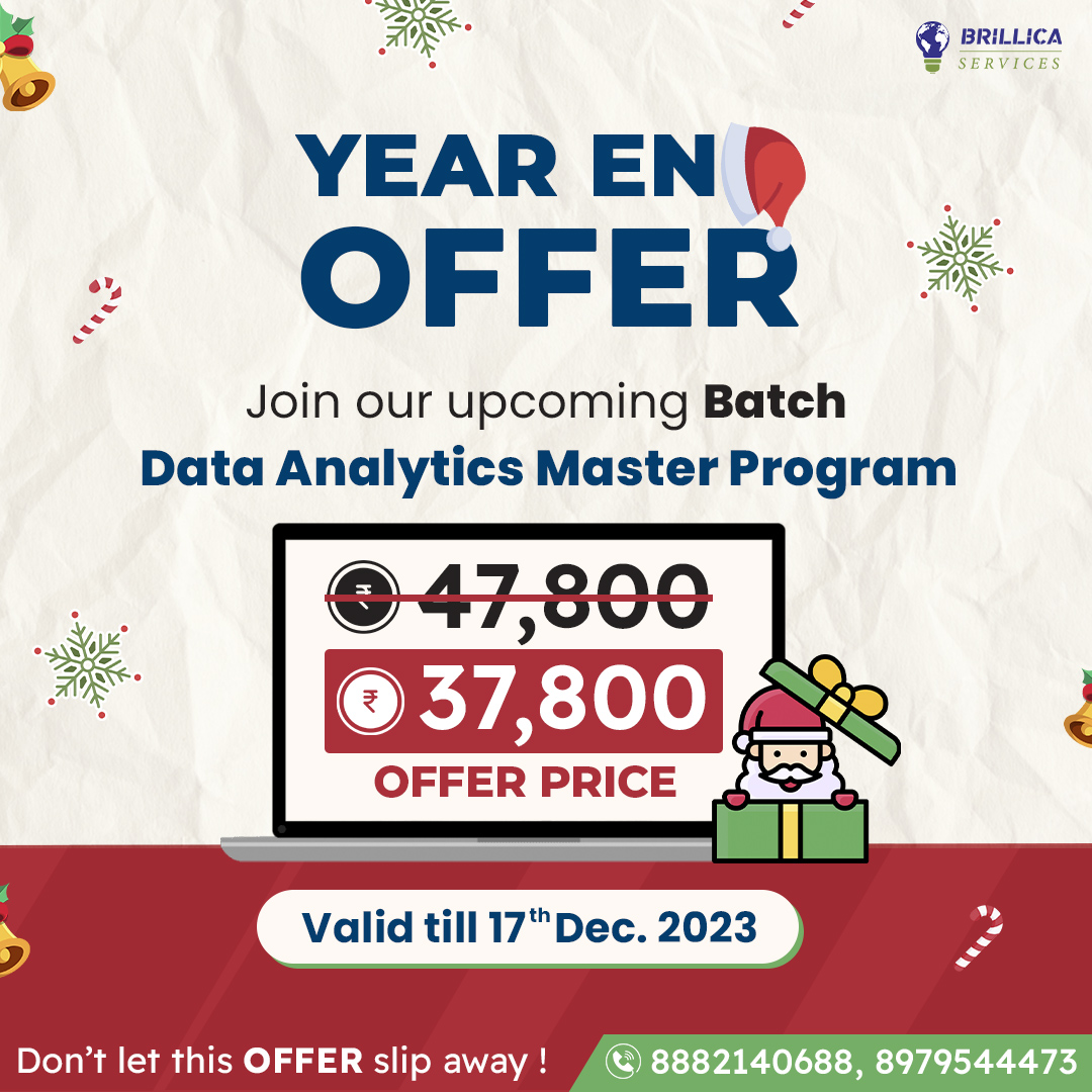 Brillica_bspl's tweet image. 💥Year End Offer🎉
#BrillicaServices #dataanlytics #offer #dataanalyticscourseindehradun #newbatch #dataanalyticscourseindelhi #placement #ittraining #dataanalyst #offer #yearendoffer #vasundhara #TwitterX