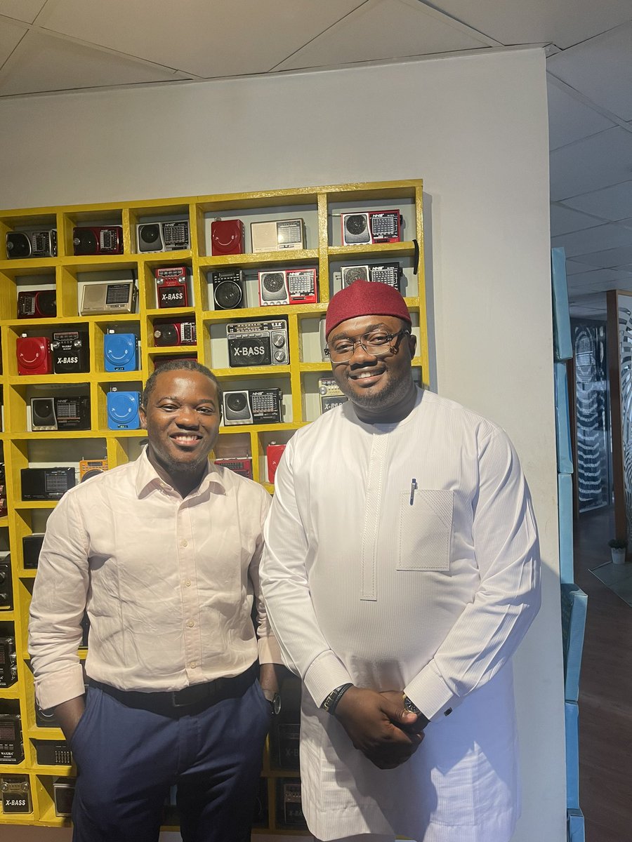 KeneAgwu's tweet photo. Yesterday I paid a visit to a golden voice on radio @ChikaOnAir . Our paths crossed while searching for a radio partner for our free legal awareness program #SabiLaw since then he has been a huge part of our little contributions to Public Legal Education. Keep winning 🏅 https://t.co/qbeiiw2K4z