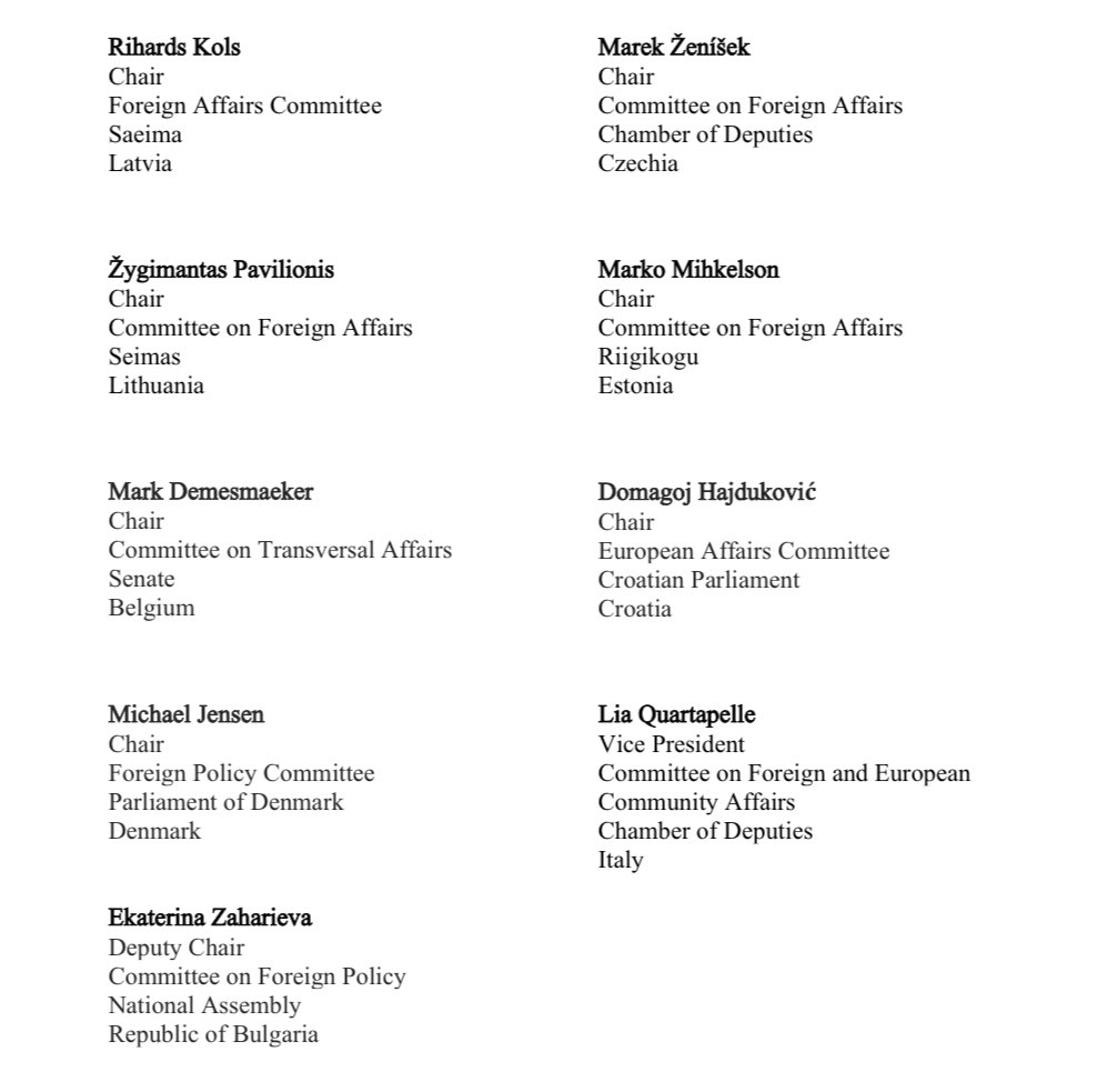 aliciakearns's tweet image. 🧵Today 13 Chairs of Parliamentary Committees across Europe urged @JosepBorrellF &amp;amp; @MiroslavLajcak to announce at the EU-Western Balkans Summit:

1. An end to all negative measures against #Kosovo, and

2. A full investigation into the Banjska attack and to publish the results.