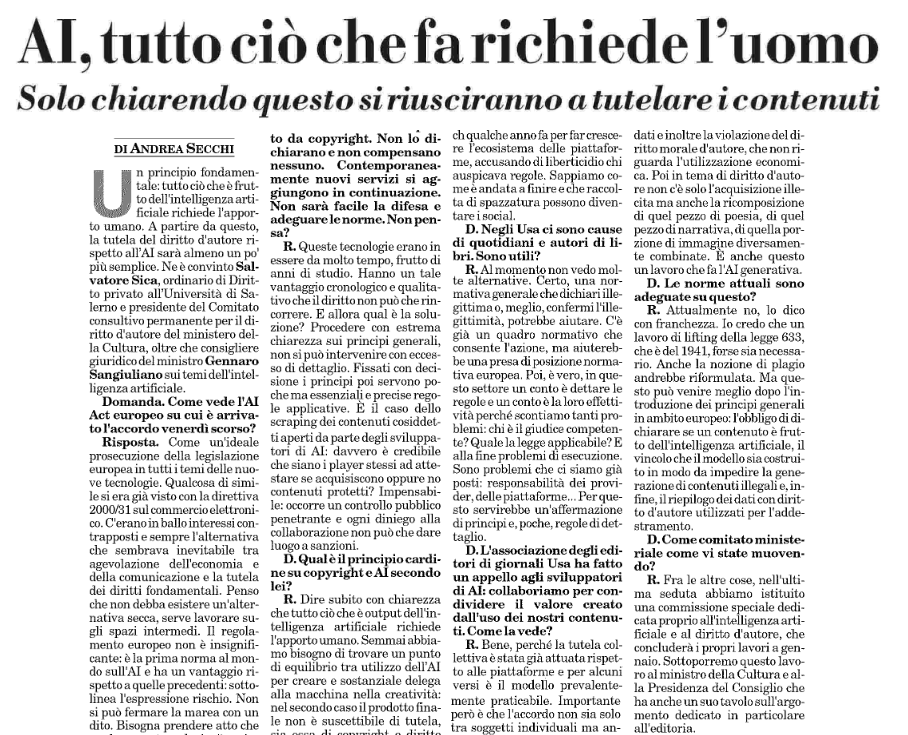 InfoCamere (@infocamere) on Twitter photo 📝🤖Contenuti da tutelare.
🗞️"AI, tutto ciò che fa richiede l'uomo" su <a href="/ItaliaOggi/">ItaliaOggi</a>
#IntelligenzaArtificiale #Tecnologia <a href="/MiC_Italia/">Ministero della Cultura</a> <a href="/AI_x_IA/">AIxIA</a> <a href="/SGInnovazione/">Stati G. Innovazione</a> <a href="/aldoceccarelli/">Aldo Ceccarelli</a> <a href="/ScuolaSantAnna/">ScuolaSantAnna</a> <a href="/jacopopaoletti/">Jacopo Paoletti</a> <a href="/DINTEC_Scrl/">DINTEC</a> 📝🤖Contenuti da tutelare.
🗞️"AI, tutto ciò che fa richiede l'uomo" su <a href="/ItaliaOggi/">ItaliaOggi</a>
#IntelligenzaArtificiale #Tecnologia <a href="/MiC_Italia/">Ministero della Cultura</a> <a href="/AI_x_IA/">AIxIA</a> <a href="/SGInnovazione/">Stati G. Innovazione</a> <a href="/aldoceccarelli/">Aldo Ceccarelli</a> <a href="/ScuolaSantAnna/">ScuolaSantAnna</a> <a href="/jacopopaoletti/">Jacopo Paoletti</a> <a href="/DINTEC_Scrl/">DINTEC</a>