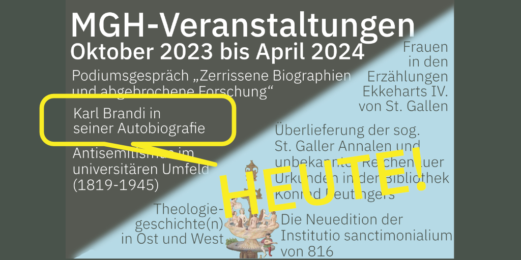 Online-Vortrag von Dr. @LenaOetzel: Karl Brandi (1868–1946). Mediävist, Frühneuzeithistoriker und Wissenschaftsmanager im Spiegel seiner Autobiografie
Infos und Anmeldung: mgh.de/de/blog/post/v…