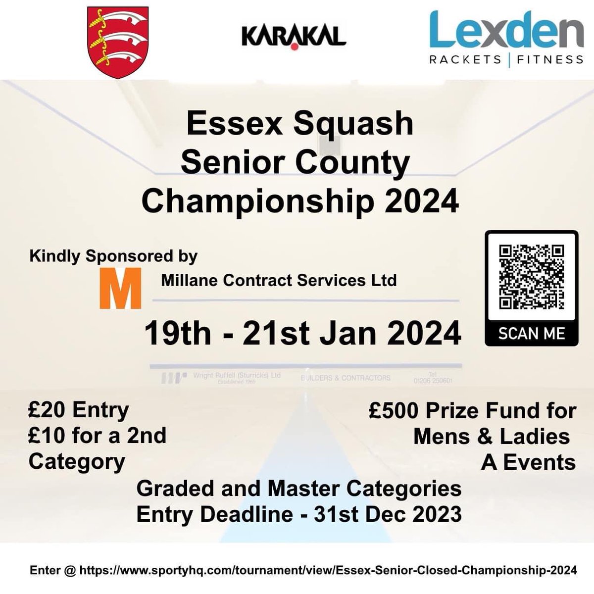We are pleased to be hosting the Essex Closed 2024 in Jan. For all the Lexden players entering, @karakaluk have new t-shirts designs being launched early 2024 and we are really lucky that they are allowing us to use them. Don’t forget the entries deadline is 31st Dec 2023