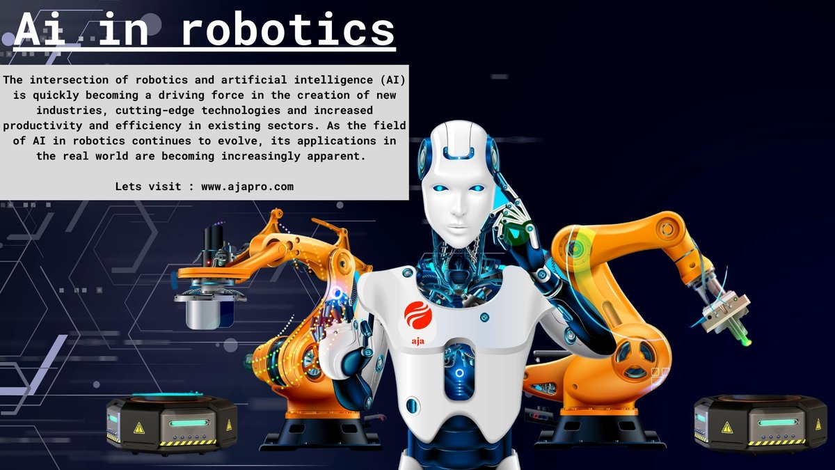ajapro_AI's tweet image. AI in robotics involves integrating artificial intelligence into robots to enable them to perform tasks autonomously, make decisions, learn from experiences, and adapt to new situations.

#aiapplications #aiinrobotics #aicommunity #startupcompany