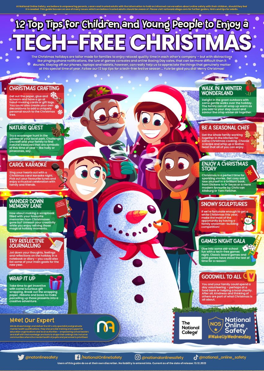 🎵 “Check pitfalls with #WakeUpWednesday! Tra-la-la-la-laaa …” 🎵 Stressed about presents – or loved ones STAYING present? 📱🎁 We gift you some top tips for reducing your family’s screen time and enjoying a merry tech-free Christmas! 🎅 Download >> bit.ly/4ali6oH