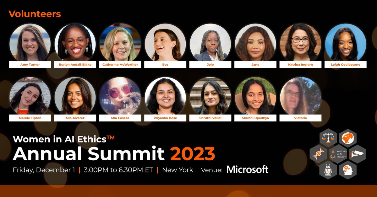 Women in AI Ethics™ (@womeninaiethics) on Twitter photo <a href="/WomeninAIEthics/">Women in AI Ethics™</a>' annual summit on December 1st, celebrating our 5th anniversary, was a resounding success. Our gratitude extends to everyone behind the scenes who devoted their time and service, both online and in person. Thank you, volunteers, for your valued commitment. <a href="/WomeninAIEthics/">Women in AI Ethics™</a>' annual summit on December 1st, celebrating our 5th anniversary, was a resounding success. Our gratitude extends to everyone behind the scenes who devoted their time and service, both online and in person. Thank you, volunteers, for your valued commitment.