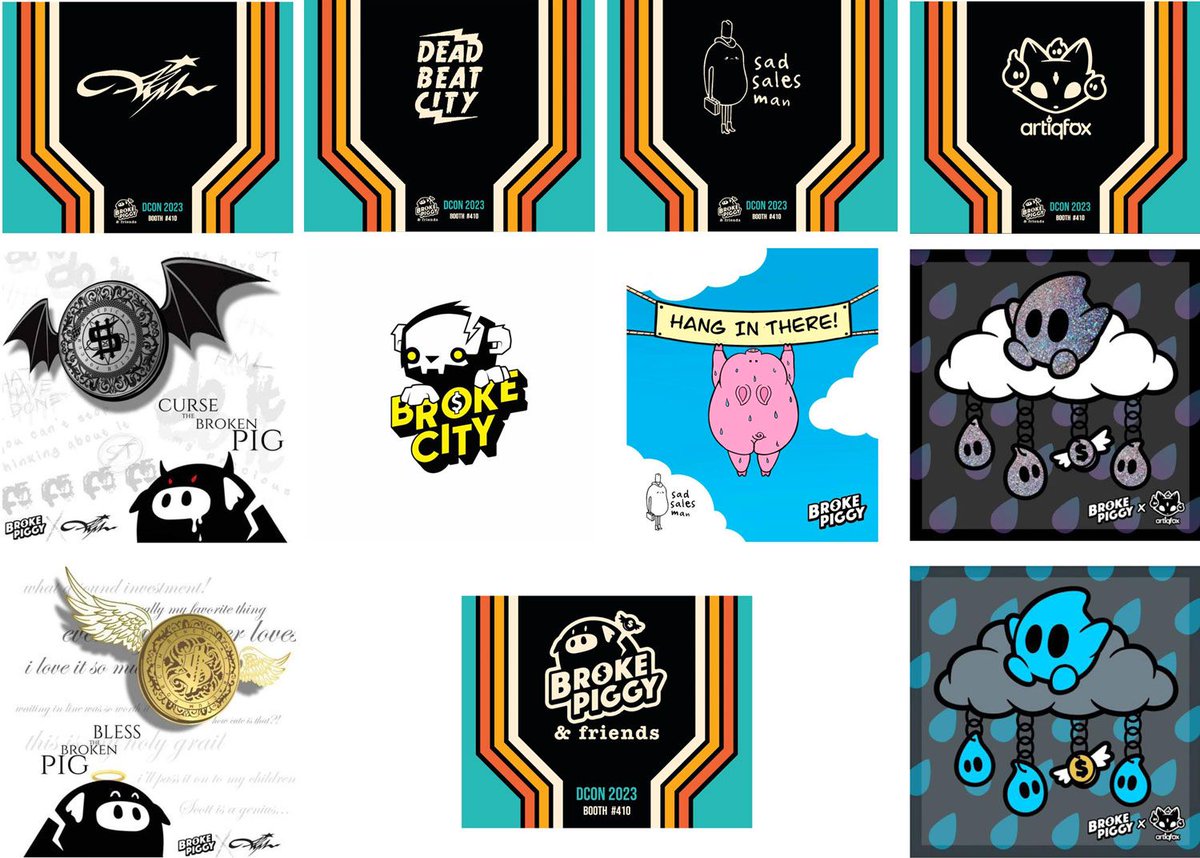 spankystokes's tweet image. Broke Piggy &amp;amp; Friends DesignerCon 2023 booth... will be stacked!!! dlvr.it/T04Hp1 #BrokePiggy #DesignerConDCon #Pins
