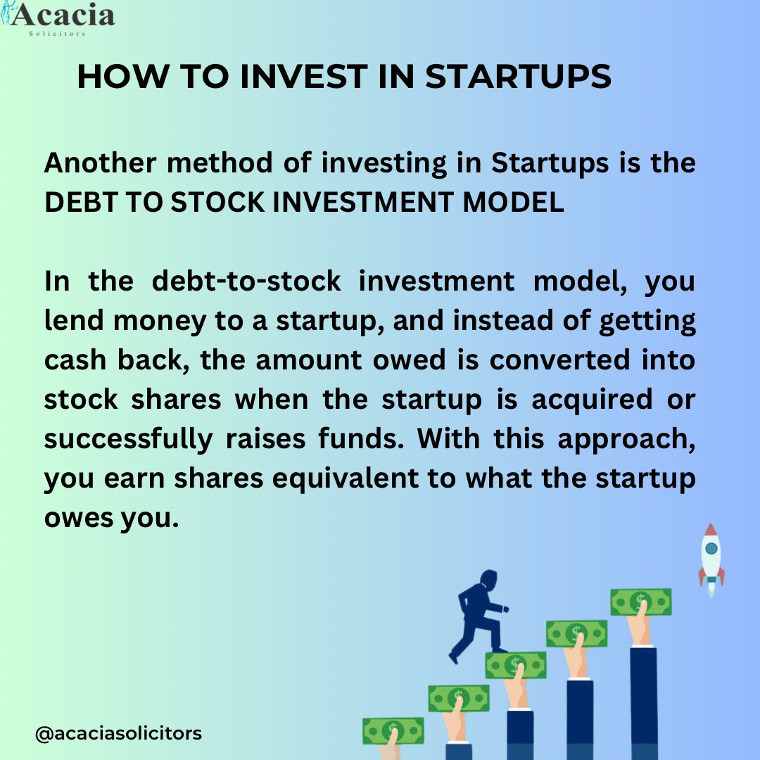 It’s important to handle the necessary paperwork and conduct proper legal due diligence to avoid any potential conflicts during the debt-to-stock conversion process.

#startup #startupinvestment